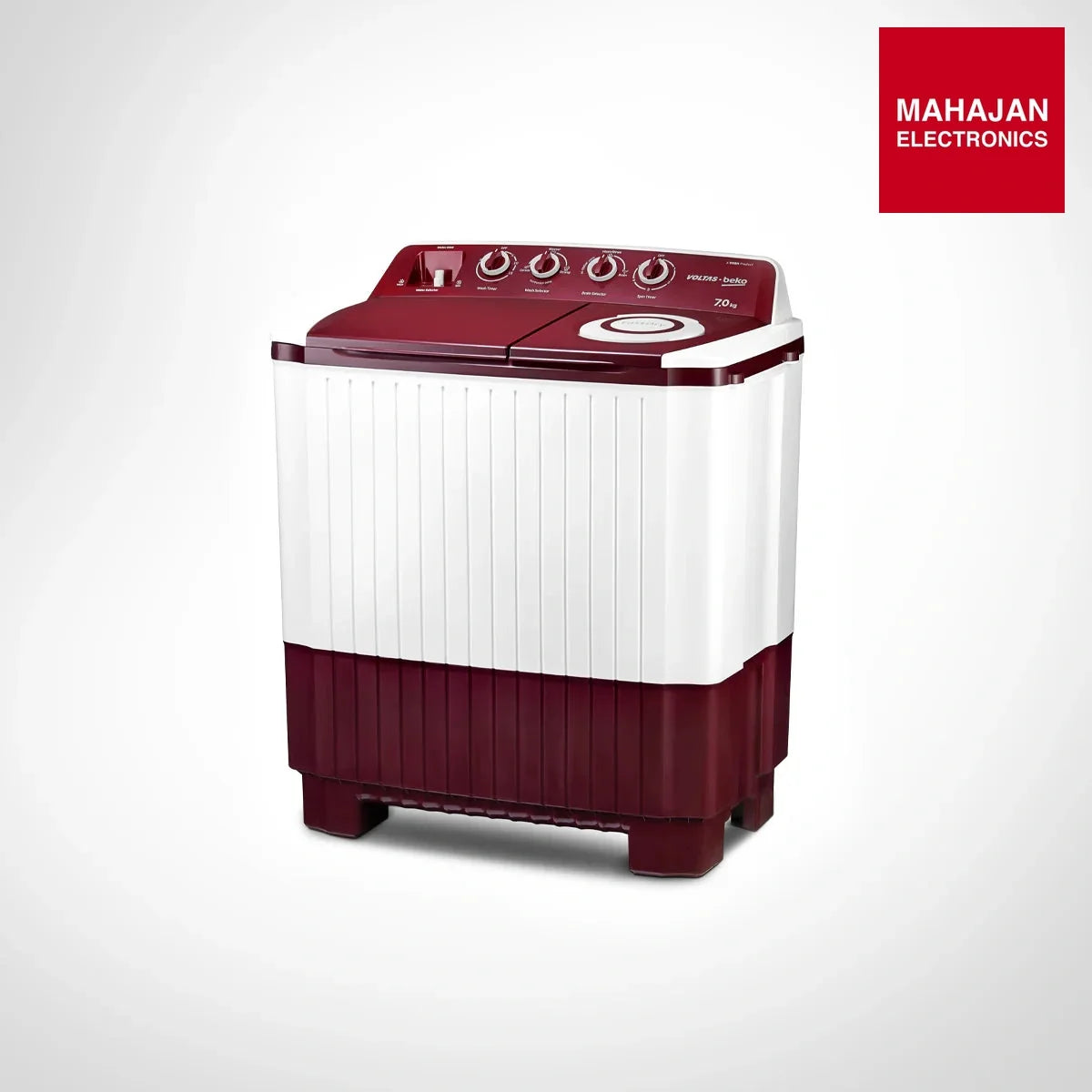 Voltas Beko WTT70DLIM/BRSSWH5POD 7Kg Semi Automatic Top Loading Washing Machine Burgundy – Mahajan Electronics Online.