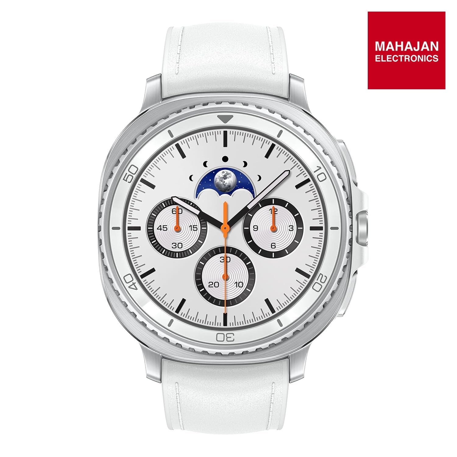 Samsung Galaxy Watch8 Classic (46mm LTE, White) with 3nm Processor – Mahajan Electronics Online.