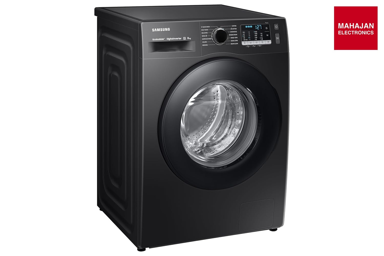 Samsung WW80TA046AB1TL 8 kg, Hygiene Steam with Inbuilt Heater, Digital Inverter, Fully-Automatic Front Load Washing Machine ( Black) Mahajan Electronics Online