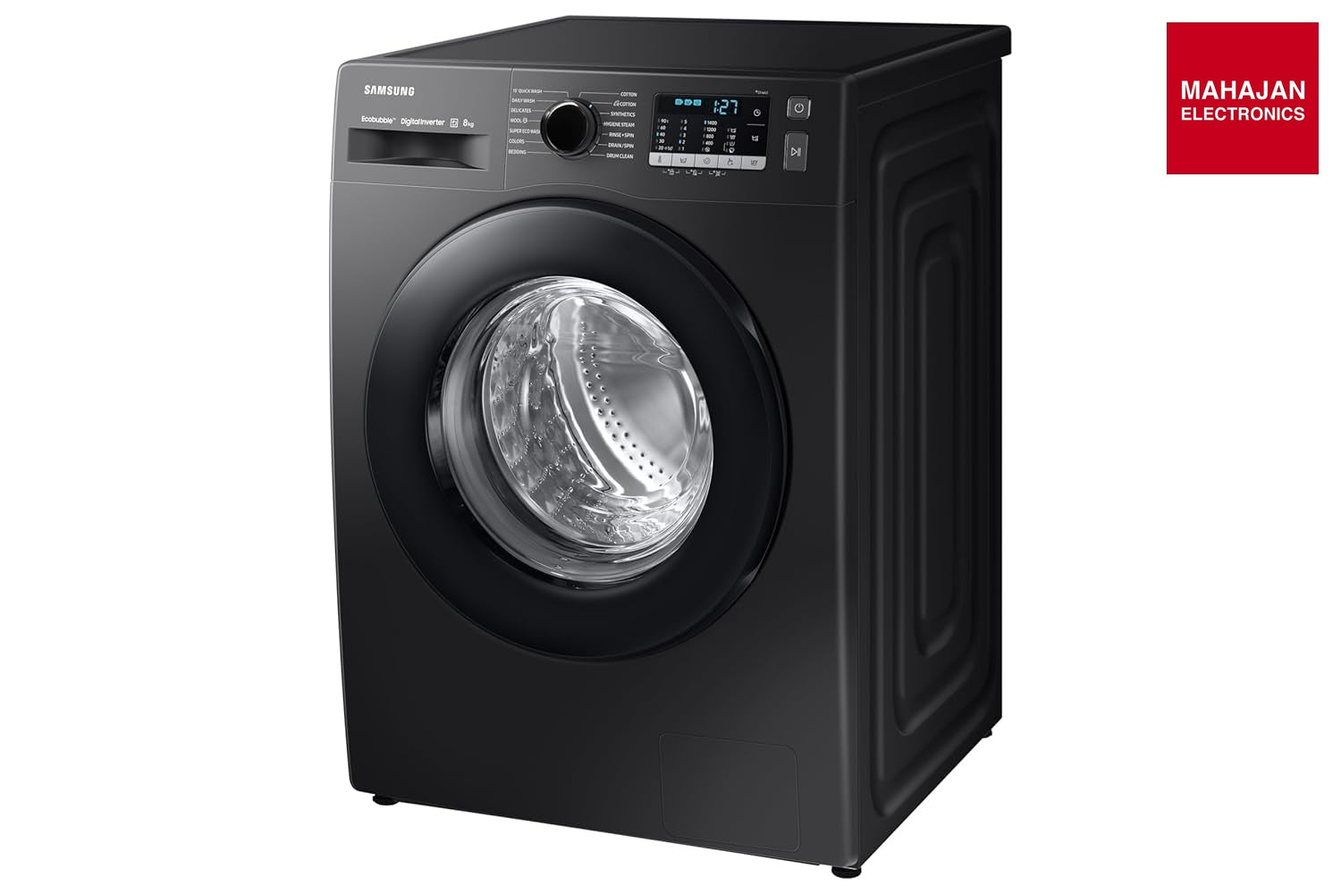 Samsung WW80TA046AB1TL 8 kg, Hygiene Steam with Inbuilt Heater, Digital Inverter, Fully-Automatic Front Load Washing Machine ( Black) Mahajan Electronics Online