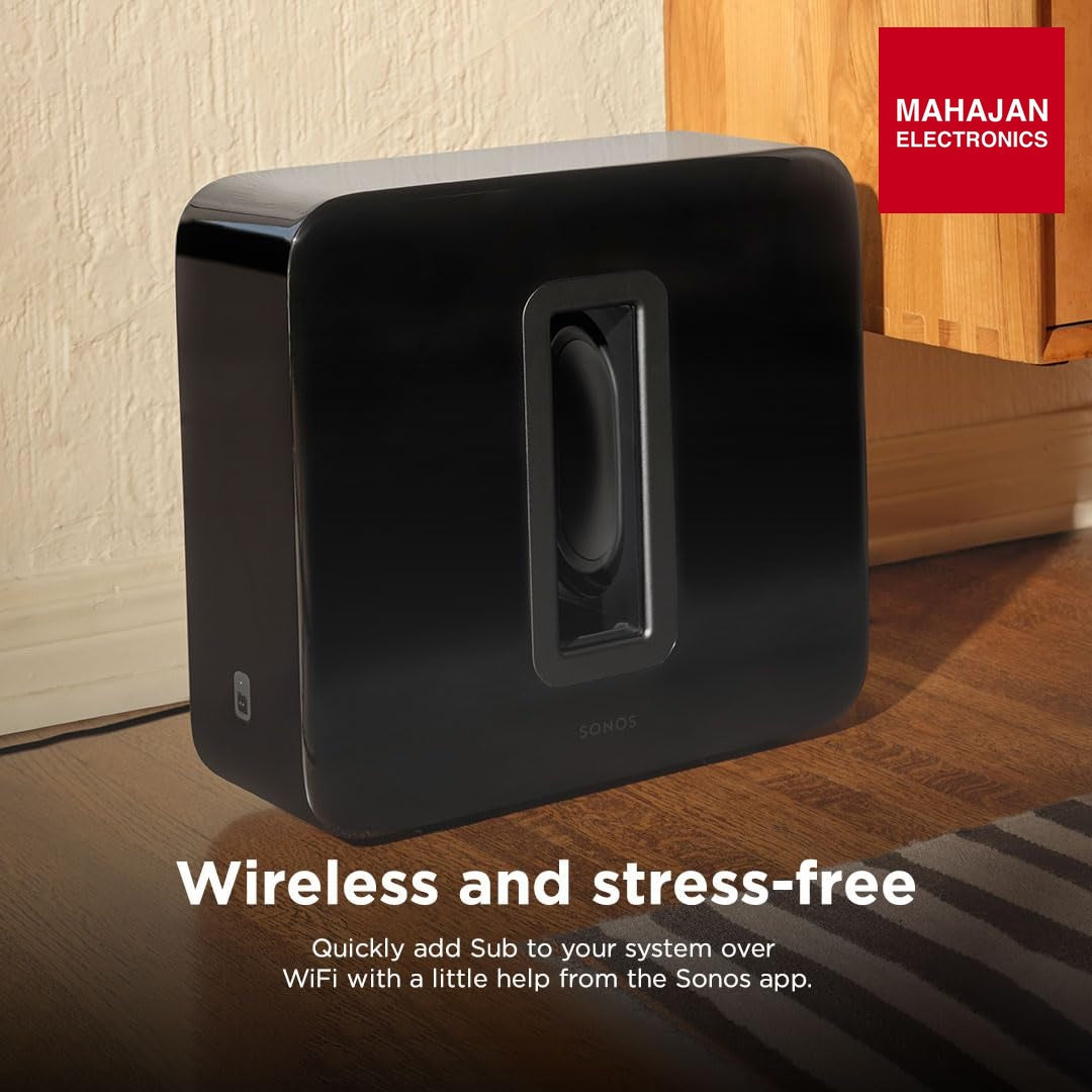 Sonos Sub (Gen 3) Wireless Subwoofer with Pure bass, 25 Hz Frequency Response (Black) – Mahajan Electronics Online.