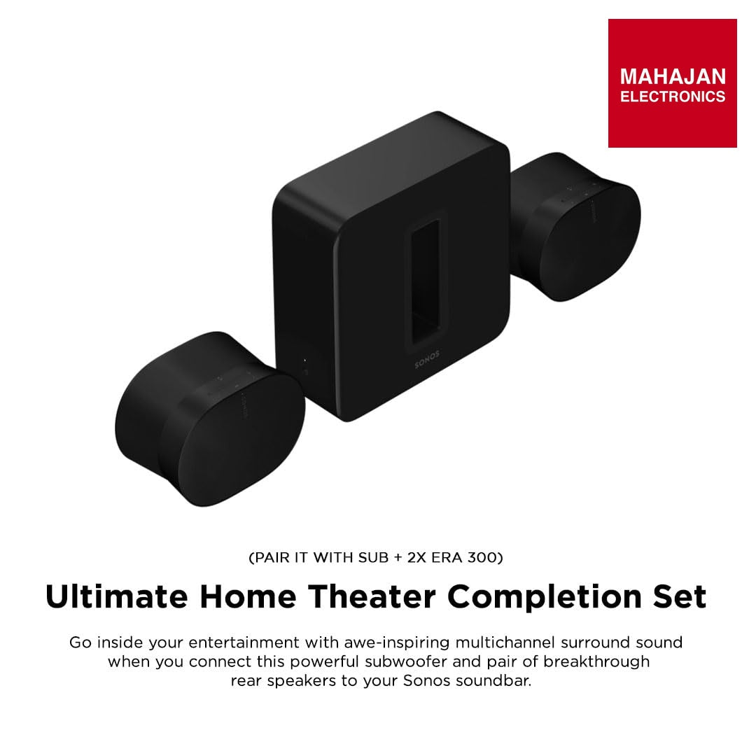 Sonos Sub (Gen 3) Wireless Subwoofer with Pure bass, 25 Hz Frequency Response (Black) – Mahajan Electronics Online.