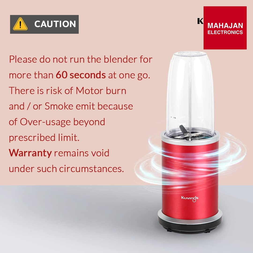 Kuvings Nutri Blender PRO Ferrari Red, Powerful 1000 Watts Motor, Longest Warranty 7 Years – Mahajan Electronics Online.