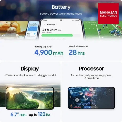 Samsung Galaxy S25 FE 5G (8GB RAM/ 512GB Storage) Galaxy AI | 7x OS Upgrades | AMOLED 120Hz FHD+ Display (Jet – Mahajan Electronics Online.