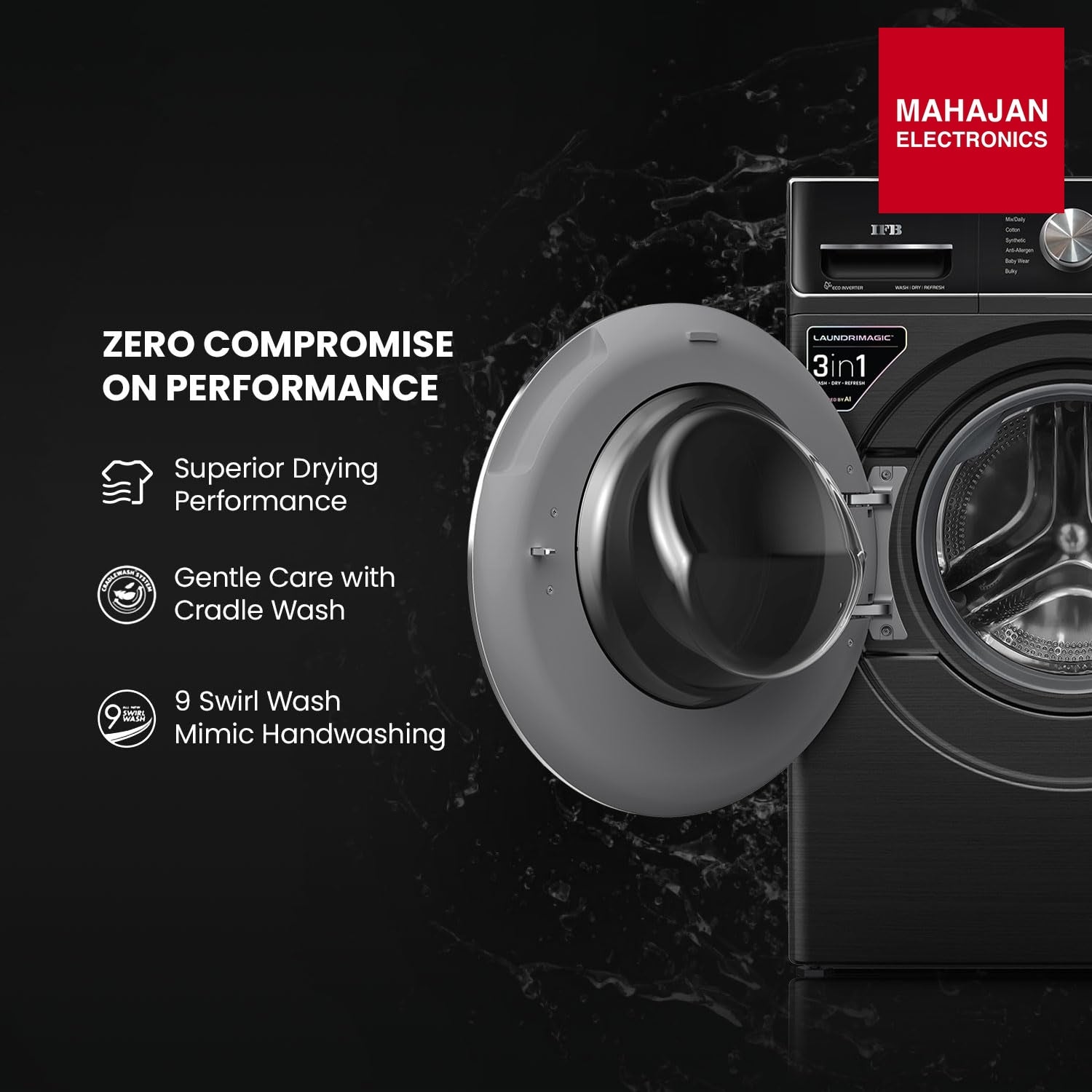 IFB EXECUTIVE PLUS ZXB 10 Kg/7 Kg/3 Kg 3-in-1, AI Powered, Fully Automatic Washer Dryer Refresher (IFB – Mahajan Electronics Online.