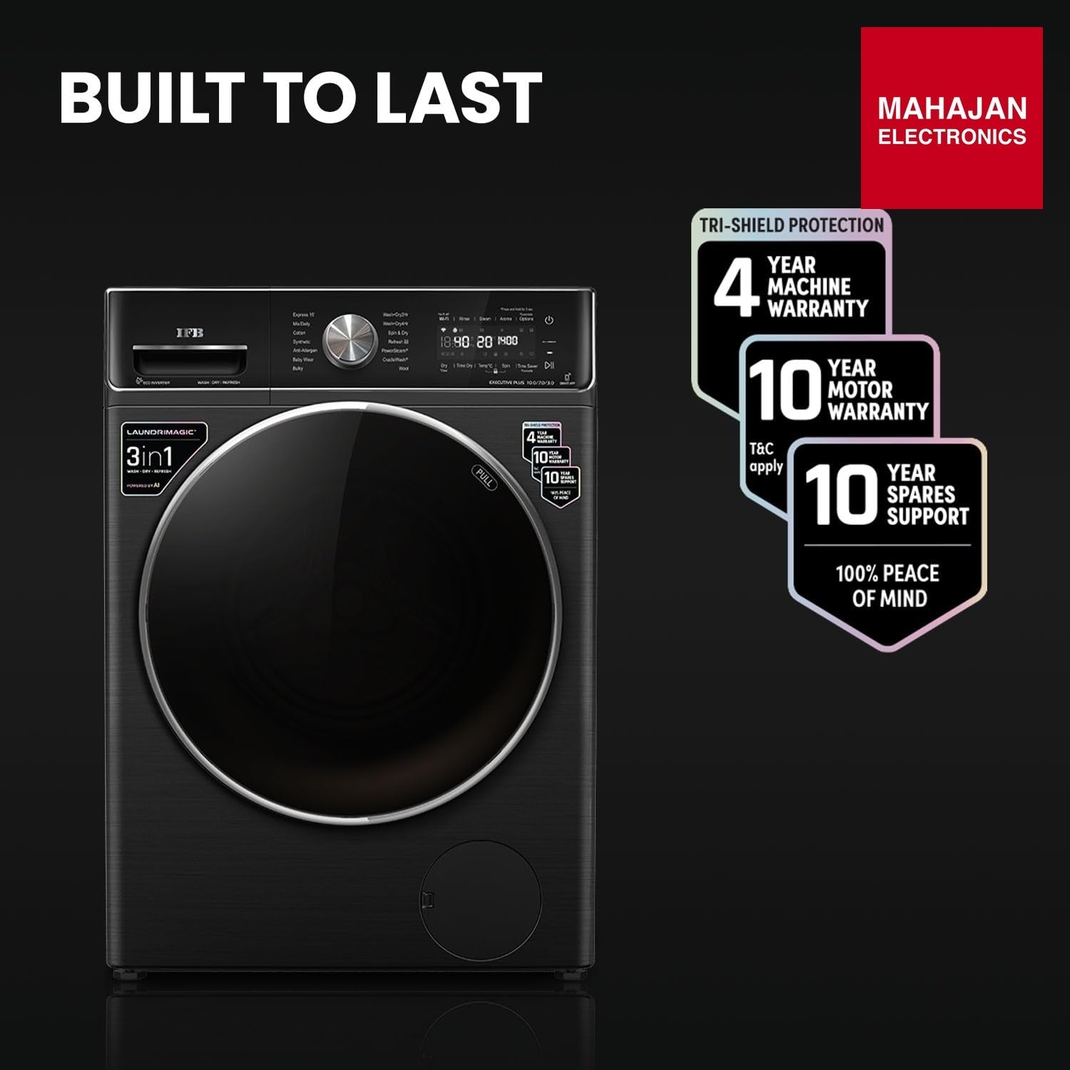 IFB EXECUTIVE PLUS ZXB 10 Kg/7 Kg/3 Kg 3-in-1, AI Powered, Fully Automatic Washer Dryer Refresher (IFB – Mahajan Electronics Online.