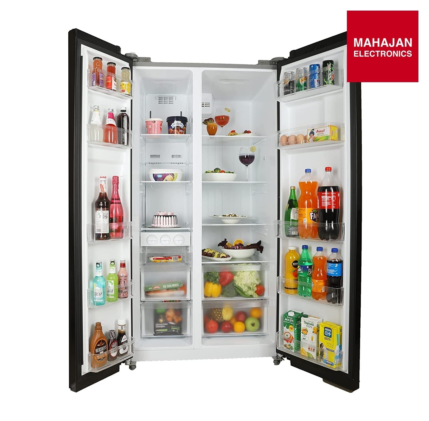 LLYOD GLSF590EBHM1GC 587 Litre Frost Free Side By Side Refrigerator (Black Hunch)-Online Mahajan Electronics – Mahajan Electronics Online.
