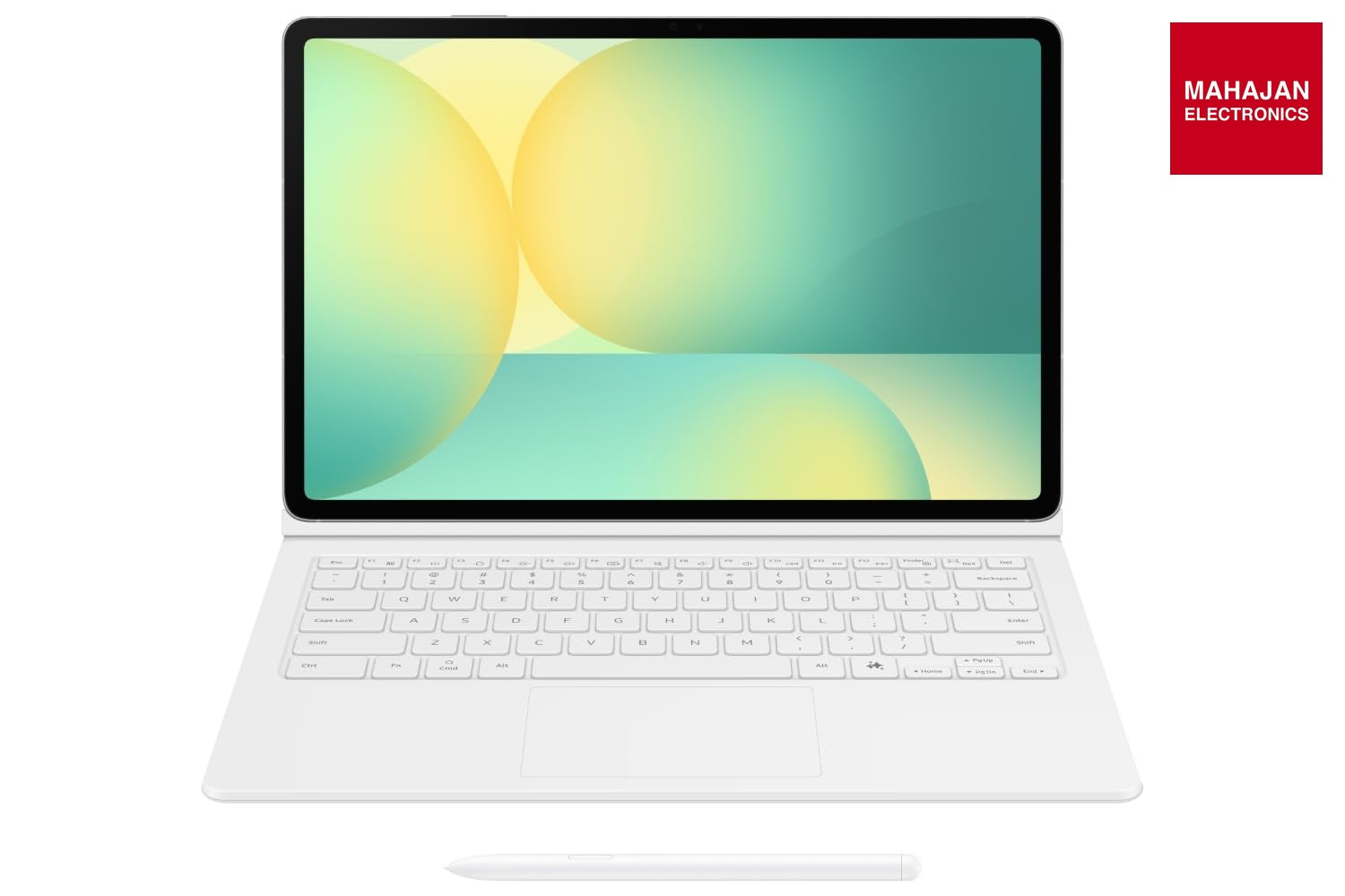 Samsung Galaxy Tab S10 FE+ Book Cover Keyboard with AI Key, White – Mahajan Electronics Online.