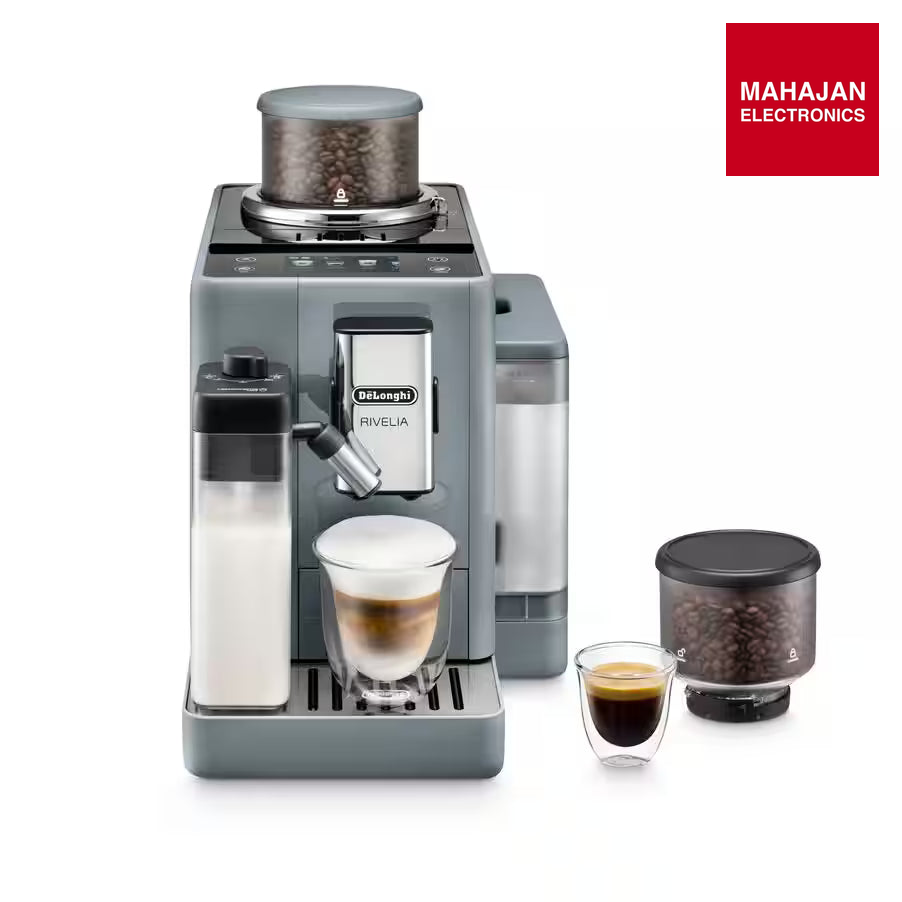 De'Longhi Rivelia EXAM440.55.G Fully Automatic Coffee Machine – LatteCrema Hot, Automatic Milk Frother – Mahajan Electronics Online.