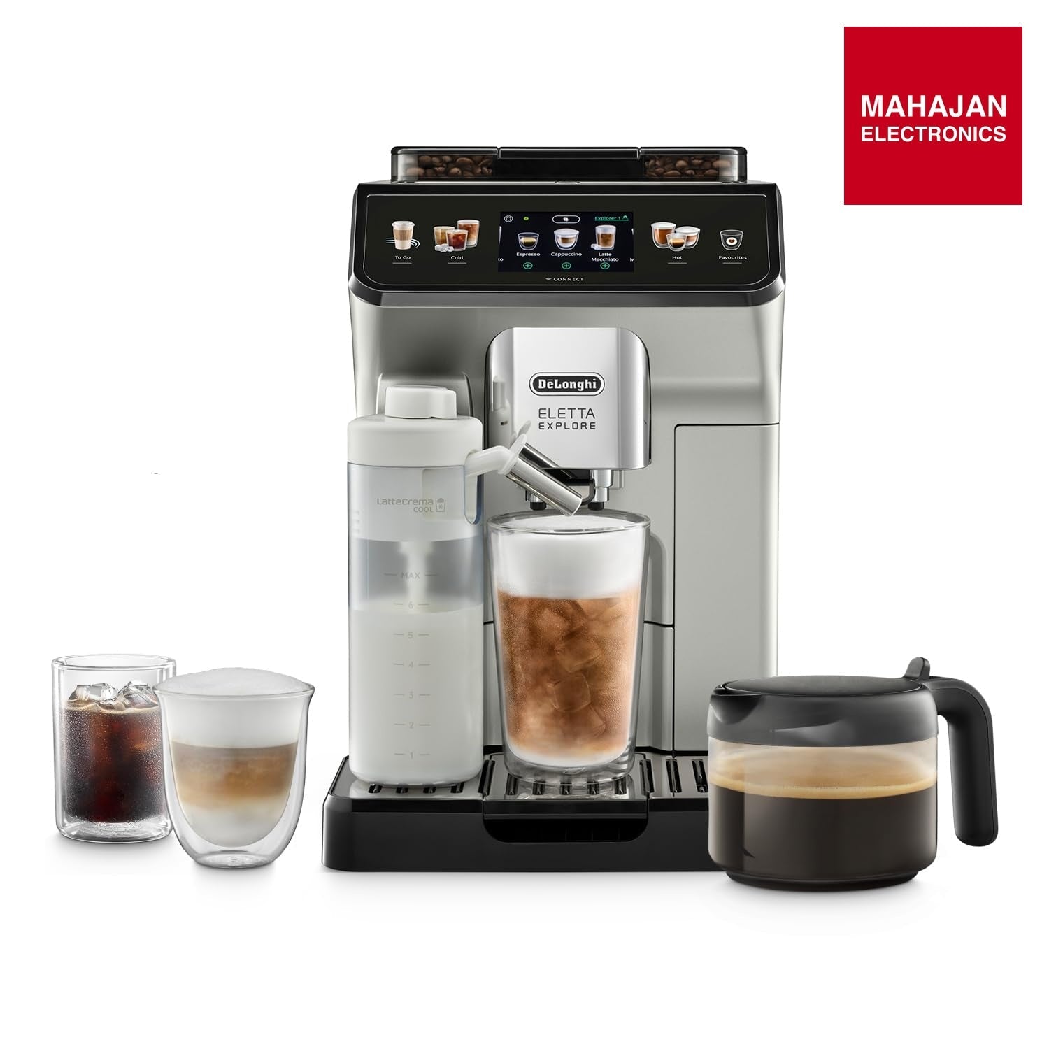 De’Longhi Eletta Explore ECAM450.65.S | Fully Automatic Bean-to-Cup Coffee Machine – Mahajan Electronics Online.