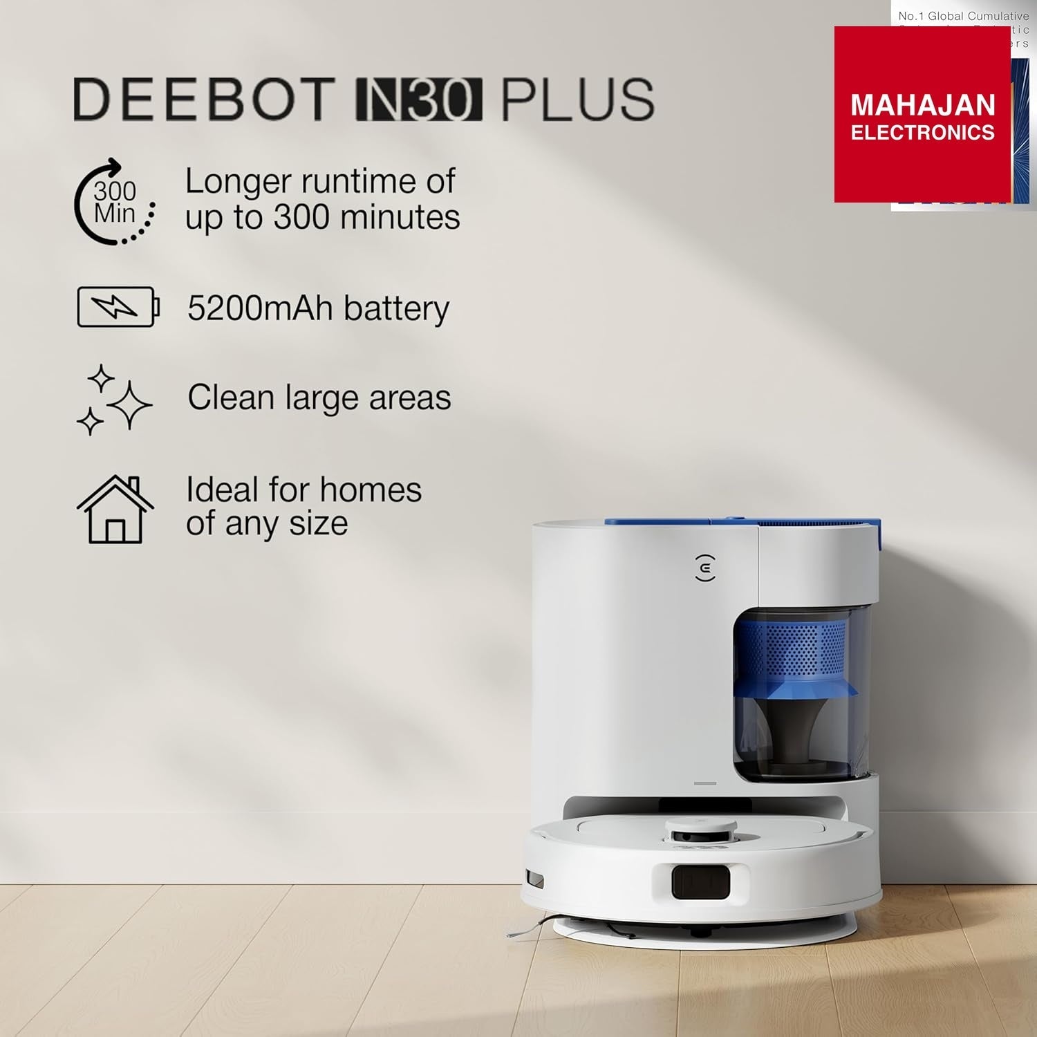 Ecovacs Deebot N30 Plus Robot Vacuum Mop – Mahajan Electronics Online.