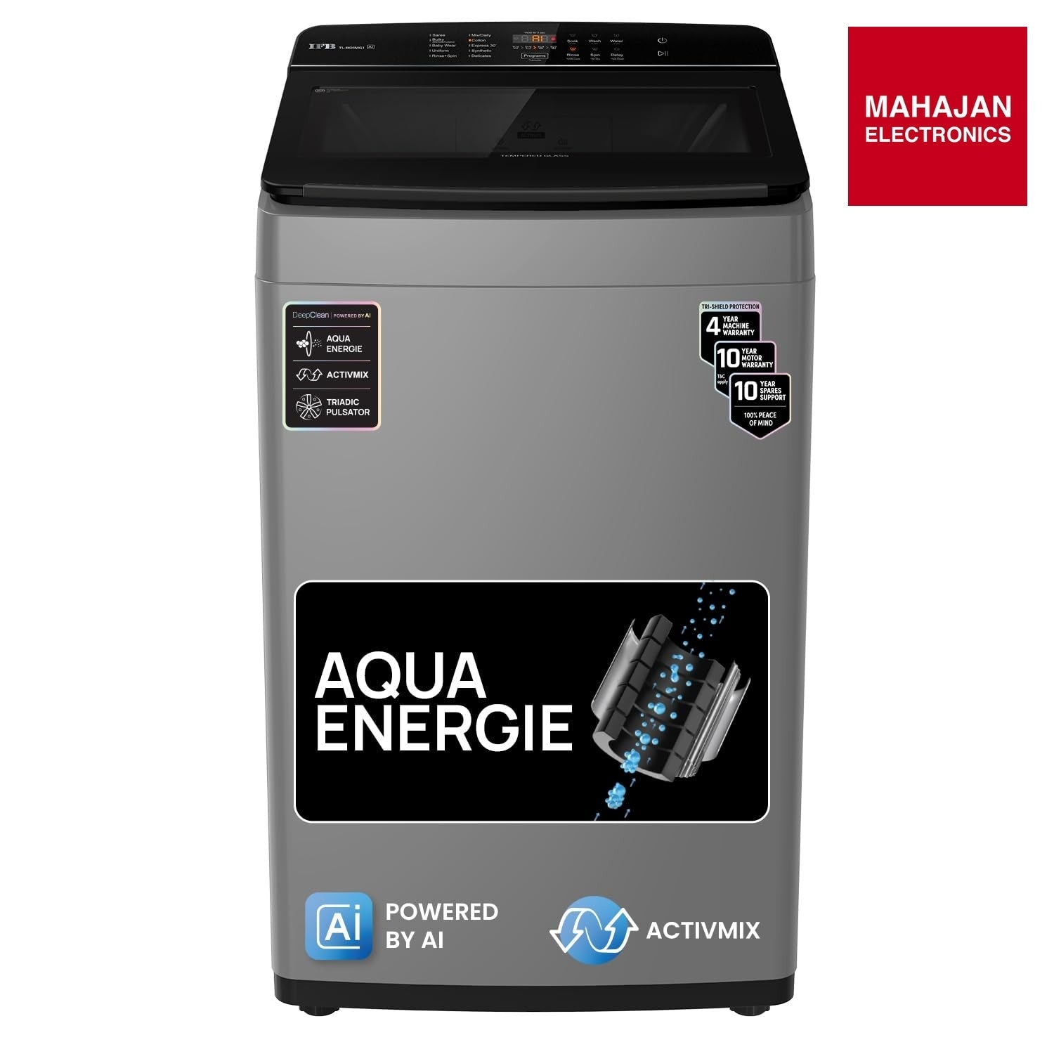 IFB TL801MG1 8 Kg 5 Star with Deep Clean® Technology, AI Powered, Fully Automatic Top Load Washing Machine ( ActivMix, Aqua Energie, Med Grey) Mahajan Electronics Online