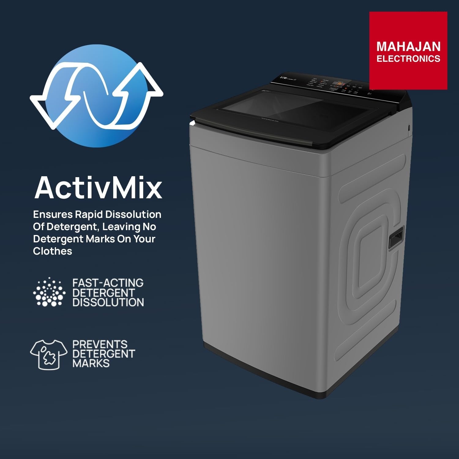 IFB TL801MG1 8 Kg 5 Star with Deep Clean® Technology, AI Powered, Fully Automatic Top Load Washing Machine ( ActivMix, Aqua Energie, Med Grey) Mahajan Electronics Online