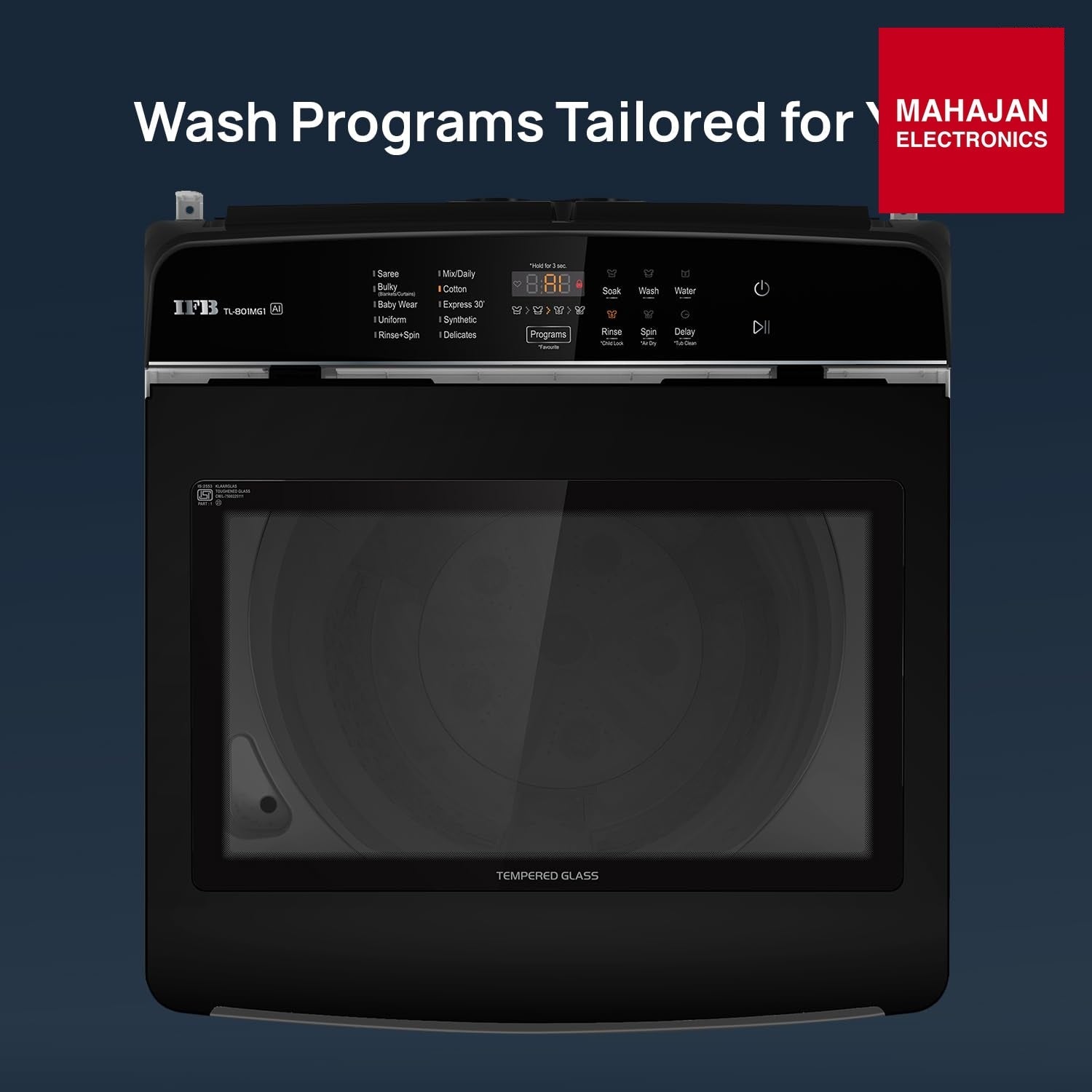 IFB TL801MG1 8 Kg 5 Star with Deep Clean® Technology, AI Powered, Fully Automatic Top Load Washing Machine ( ActivMix, Aqua Energie, Med Grey) Mahajan Electronics Online