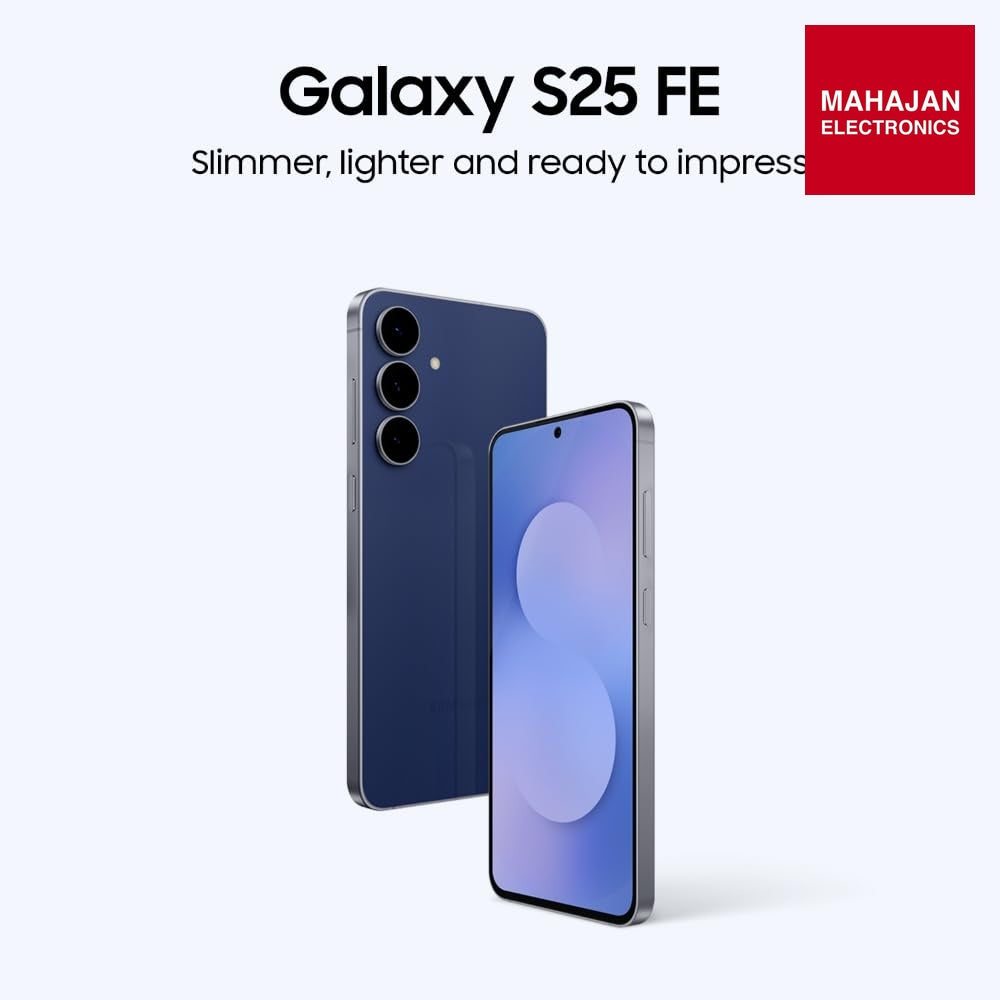 Samsung Galaxy S25 FE 5G Smartphone with Galaxy AI (White, 8GB RAM, 512GB Storage), 12MP Front Camera – Mahajan Electronics Online.