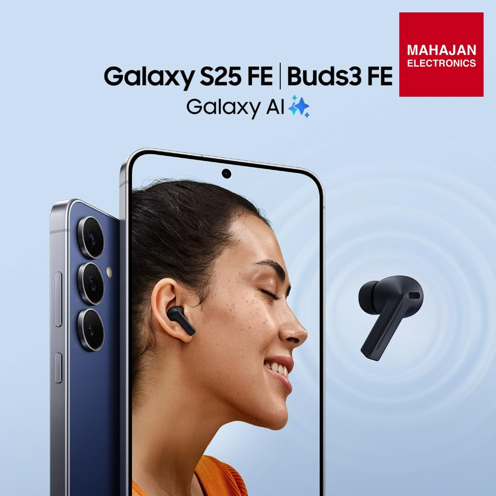Samsung Galaxy S25 FE 5G Smartphone with Galaxy AI (White, 8GB RAM, 512GB Storage), 12MP Front Camera – Mahajan Electronics Online.
