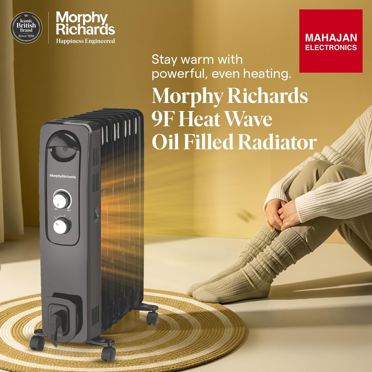 Morphy Richards OFR Room Heater, 9F WAVE FIN Fin 2400 Watts Oil Filled Room Heater with 400W PTC Ceramic Fan – Mahajan Electronics Online.