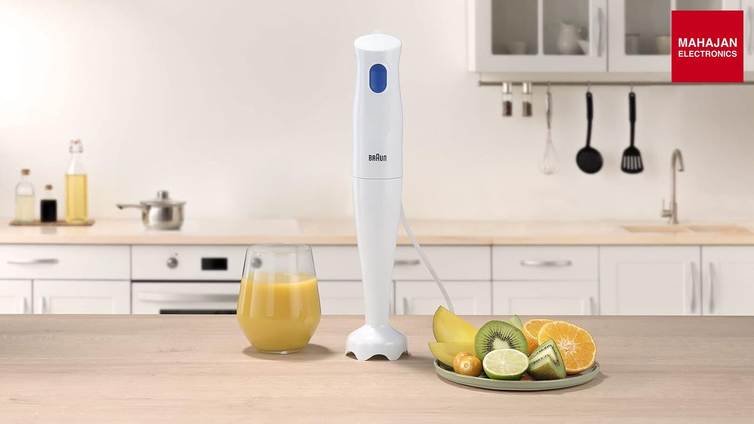 Braun MQ10.000PWH MultiQuick 1 Hand Blender 450W with EasyTwist Technology, Lightweight, Stainless Steel – Mahajan Electronics Online.