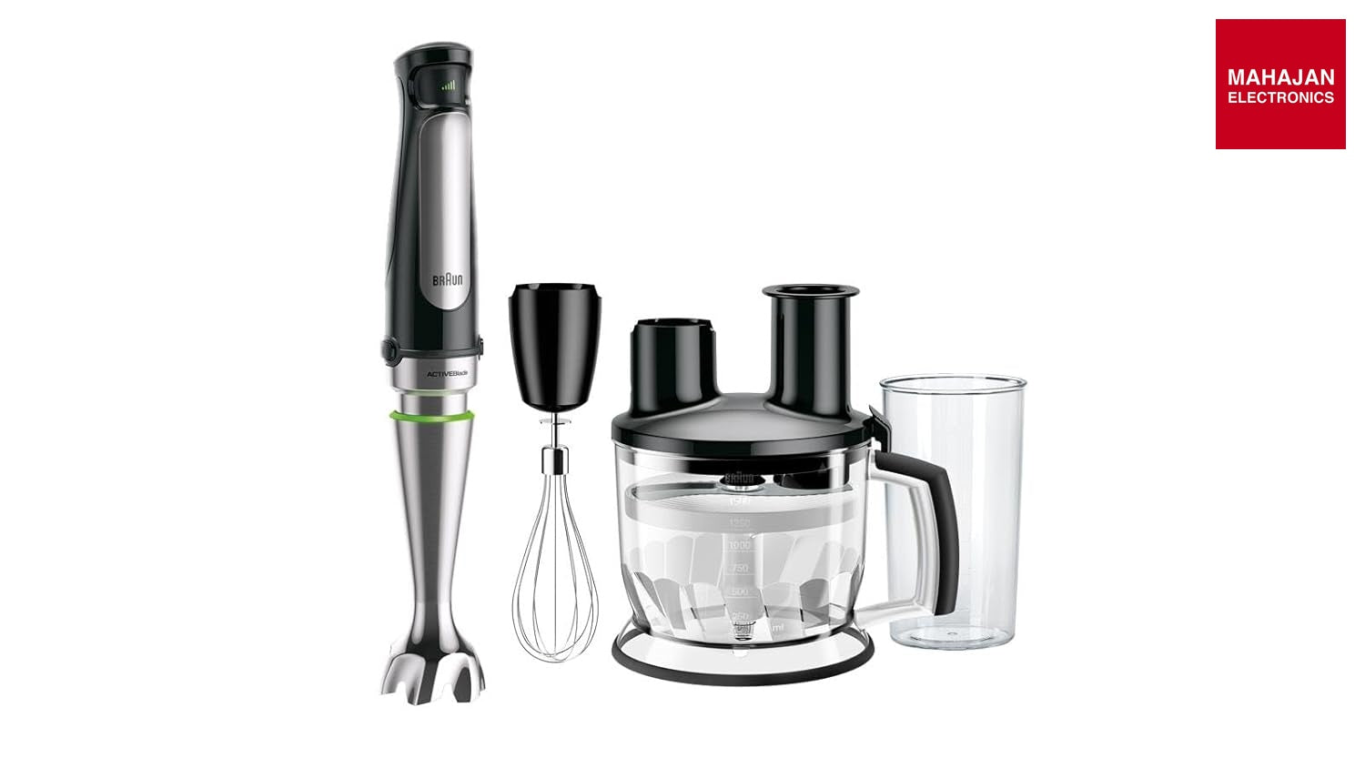 Braun MQ7075X MultiQuick 7 Hand Blender 1000W with Beaker, 1.5L Food Processor, Whisk, ActiveBlade, Easy – Mahajan Electronics Online.