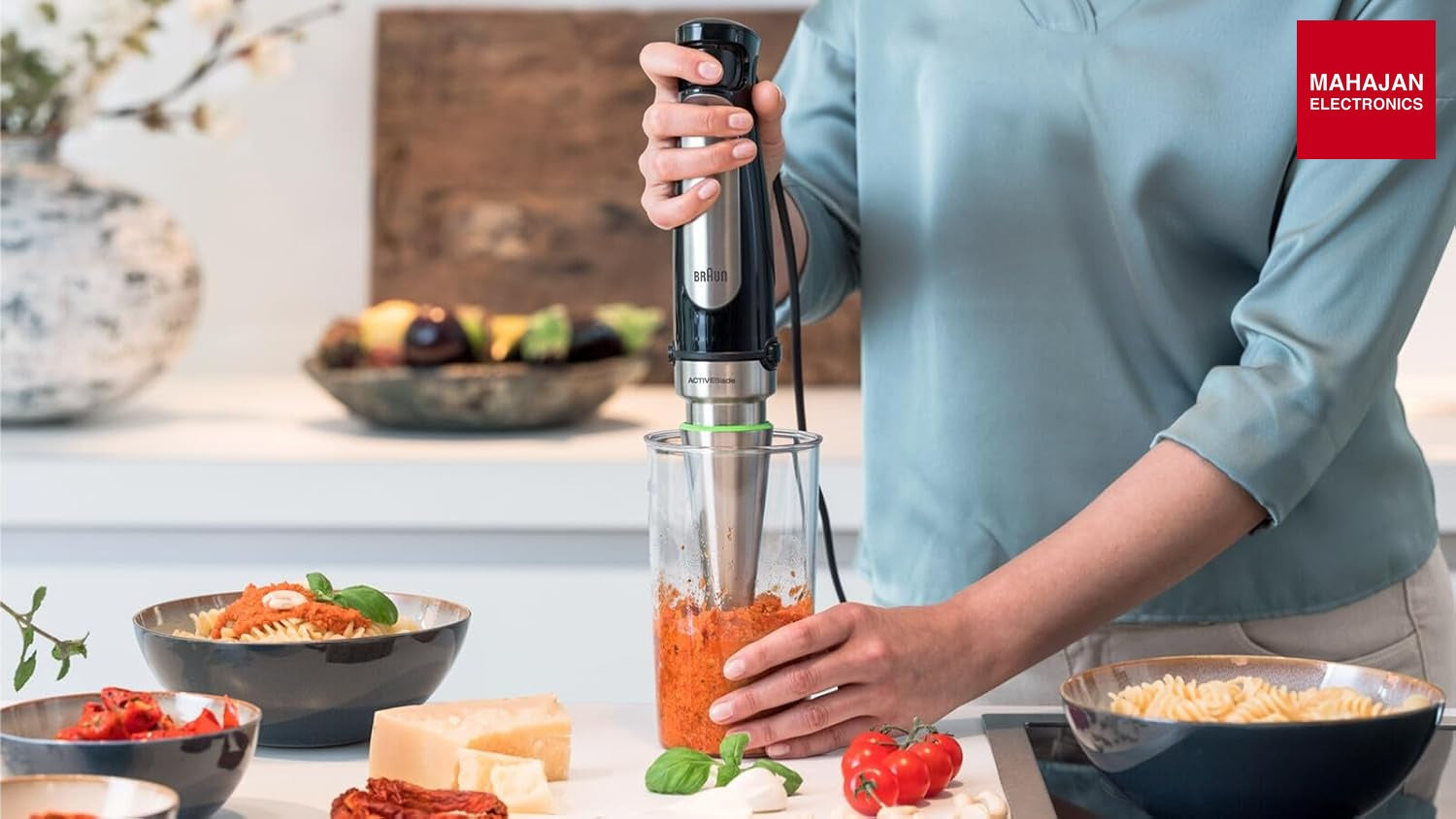 Braun MQ7075X MultiQuick 7 Hand Blender 1000W with Beaker, 1.5L Food Processor, Whisk, ActiveBlade, Easy – Mahajan Electronics Online.