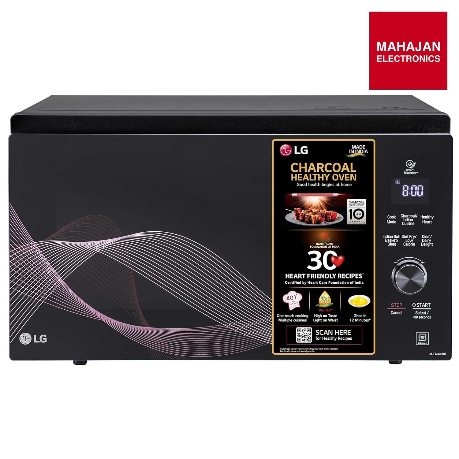 LG MJEN326UHWF 32 L Charcoal Convection Healthy Heart Microwave Oven ( Black) – Mahajan Electronics Online.