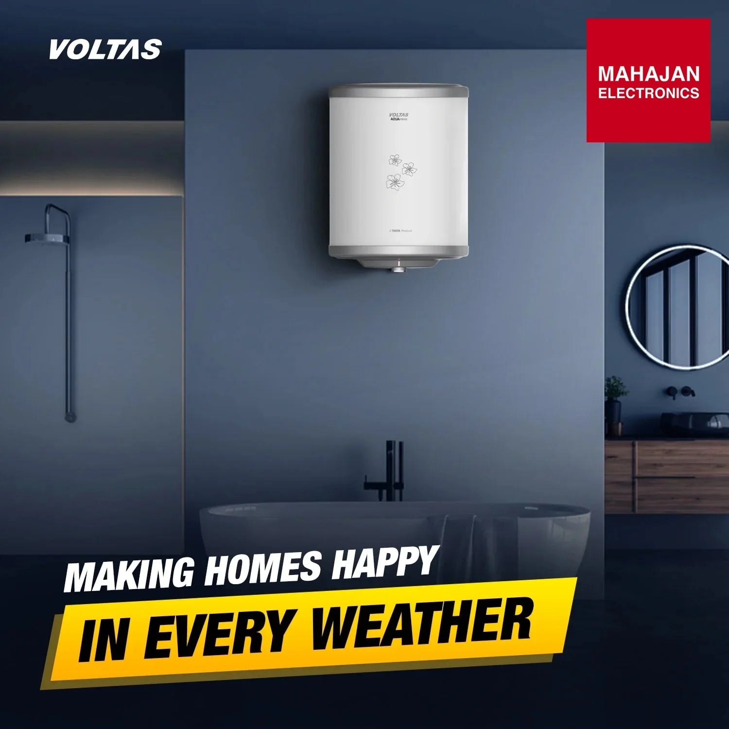 Voltas Aqua Prime 4 Star Water Heater - 15L (2000 W) 4610035 – Mahajan Electronics Online.
