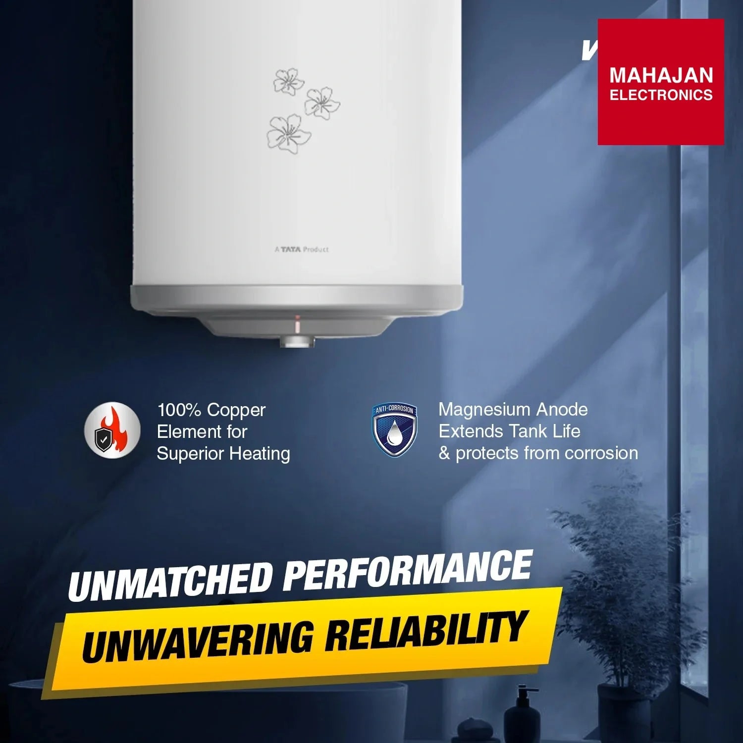 Voltas Aqua Prime 4 Star Water Heater - 15L (2000 W) 4610035 – Mahajan Electronics Online.