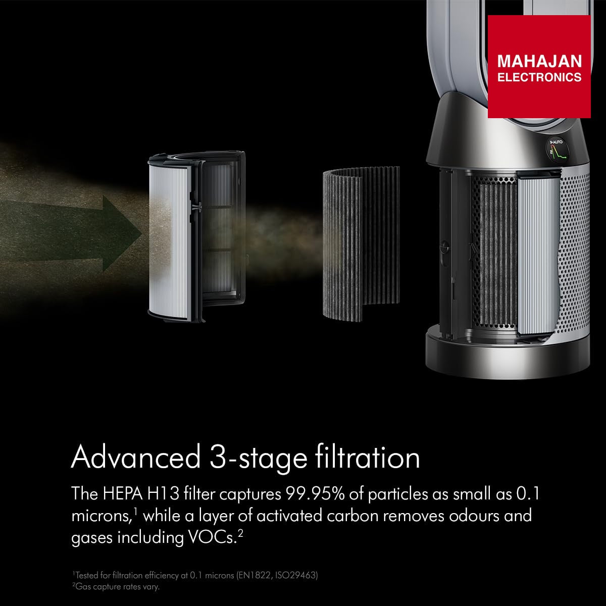 Dyson Air Purifier Cool PC1 | Removes 99.95% of allergens & pollutants as small as PM 0.1 Auto, Sleep and Night modes | Control via remote, App, compatible voice assistants | 2 Year Warranty Mahajan Electronics Online