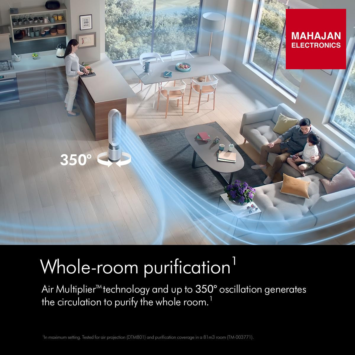 Dyson Air Purifier Cool PC1 | Removes 99.95% of allergens & pollutants as small as PM 0.1 Auto, Sleep and Night modes | Control via remote, App, compatible voice assistants | 2 Year Warranty Mahajan Electronics Online