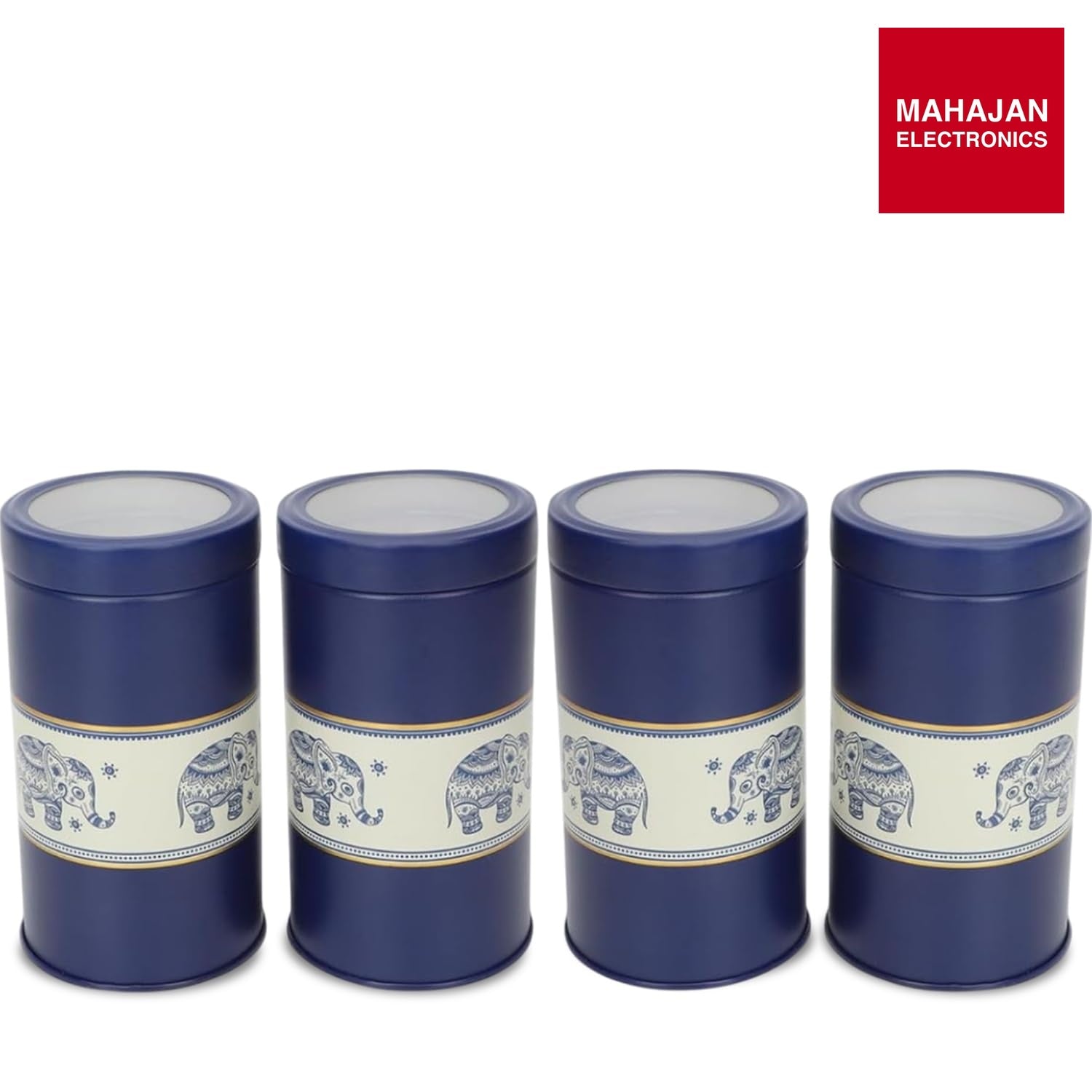 Mandala Collection Airtight Kitchen Container Set - Food Grade Metal Jars for Rusk, Cookies, Candies & More – Mahajan Electronics Online.