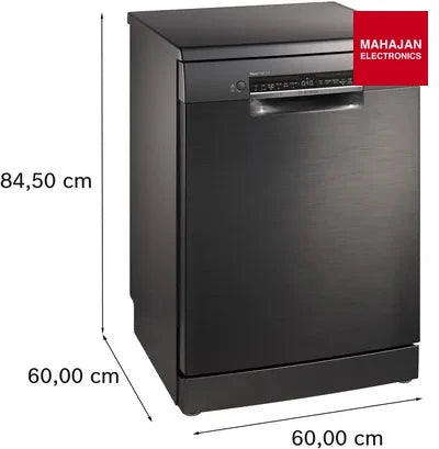 BOSCH SMS6HMC00I 15 Place Settings Dishwasher free-standing dishwasher 60 cm Brushed black steel – Mahajan Electronics Online.