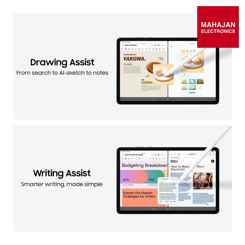 Samsung Galaxy Tab S11 with AI, S Pen in-Box, 27.8 cm (11 inch) Dynamic AMOLED 2X Display, 12 GB RAM, 256 GB – Mahajan Electronics Online.