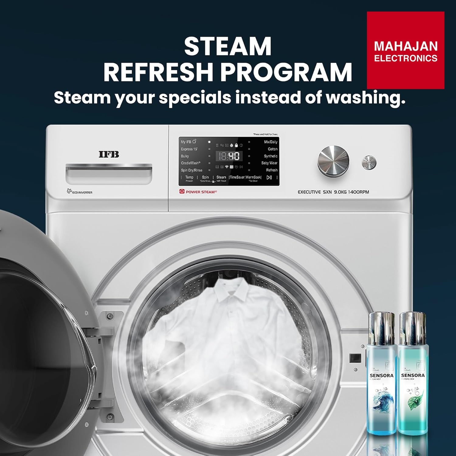 IFB EXECUTIVE SXN 9014K CMS 9 Kg 5 Star, DeepClean® Tech, AI Powered, WiFi, Fully Automatic Front Load – Mahajan Electronics Online.