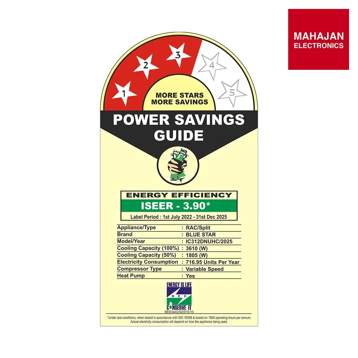 Blue Star IC312DNUHC 1.0 Ton 3 Star Inverter Split AC (Hot & Cold, Convertible, Dust Filter, White) – Mahajan Electronics Online.