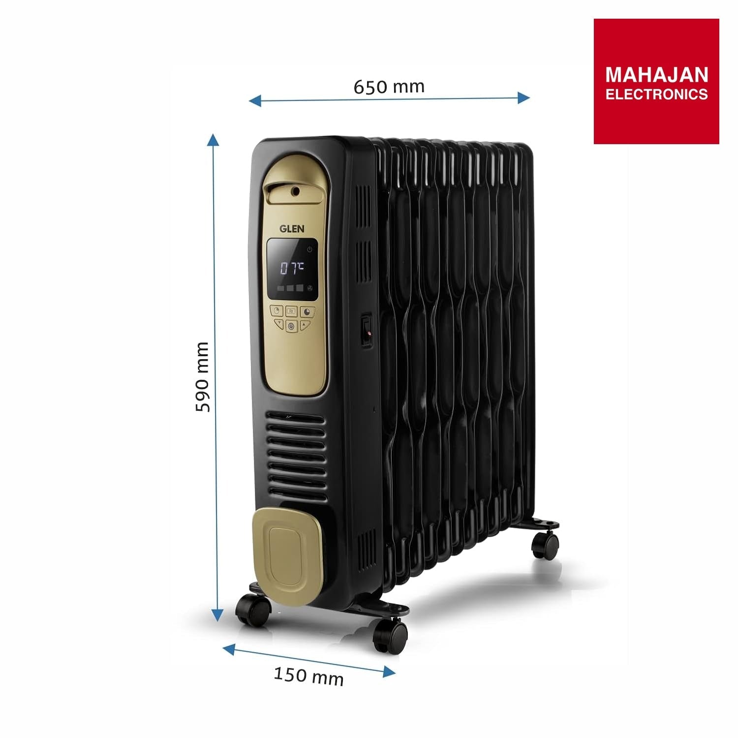 Glen HA7013DOR Electric Oil Filled Radiator Room Heater Digital with 11 Fin – Mahajan Electronics Online.