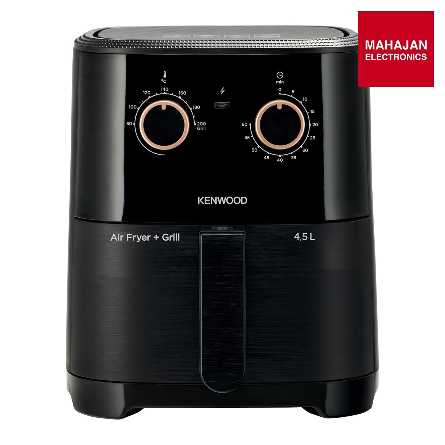 KENWOOD HFP40.000BK Airfryer + Grill XL 4.5L 1300W Air Fryer with Grill Function, Recipe Book, Rapid Hot Air – Mahajan Electronics Online.