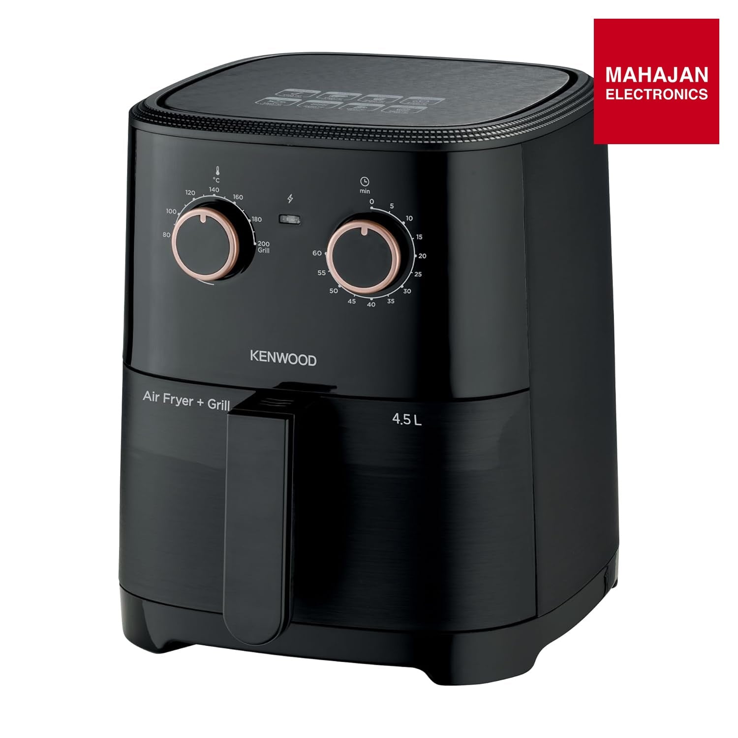 KENWOOD HFP40.000BK Airfryer + Grill XL 4.5L 1300W Air Fryer with Grill Function, Recipe Book, Rapid Hot Air – Mahajan Electronics Online.