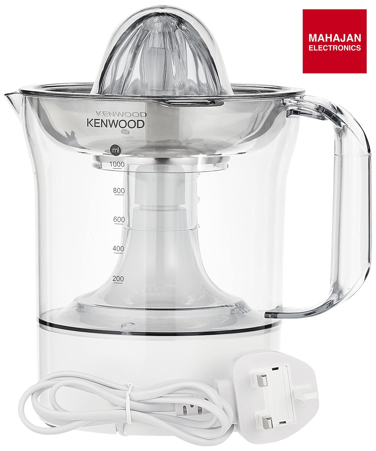 Kenwood JE290A Electric Citrus Juicer, 1 Litre Capacity, 40 Watts, Automatic Juice Extractor for Citrus – Mahajan Electronics Online.