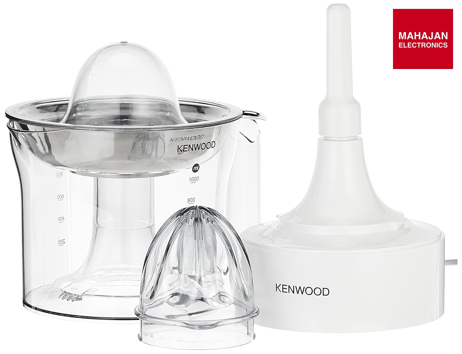 Kenwood JE290A Electric Citrus Juicer, 1 Litre Capacity, 40 Watts, Automatic Juice Extractor for Citrus – Mahajan Electronics Online.