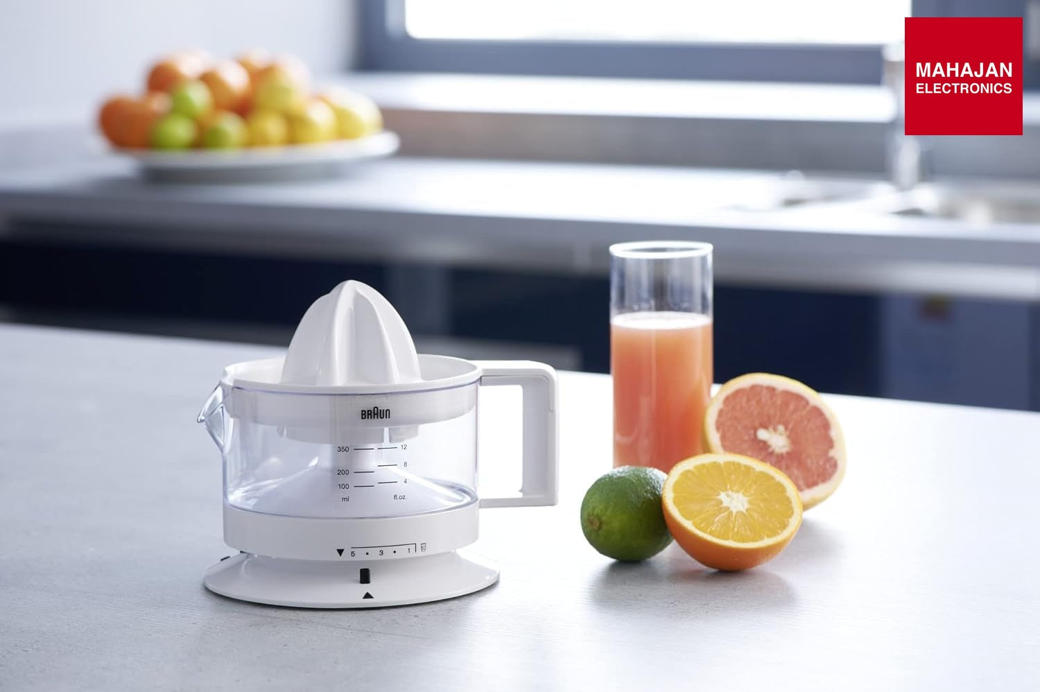 Braun Electric Citrus Juicer, Automatic Juice Extractor for Citrus Fruits, Left - Right Rotation, Auto Stop – Mahajan Electronics Online.