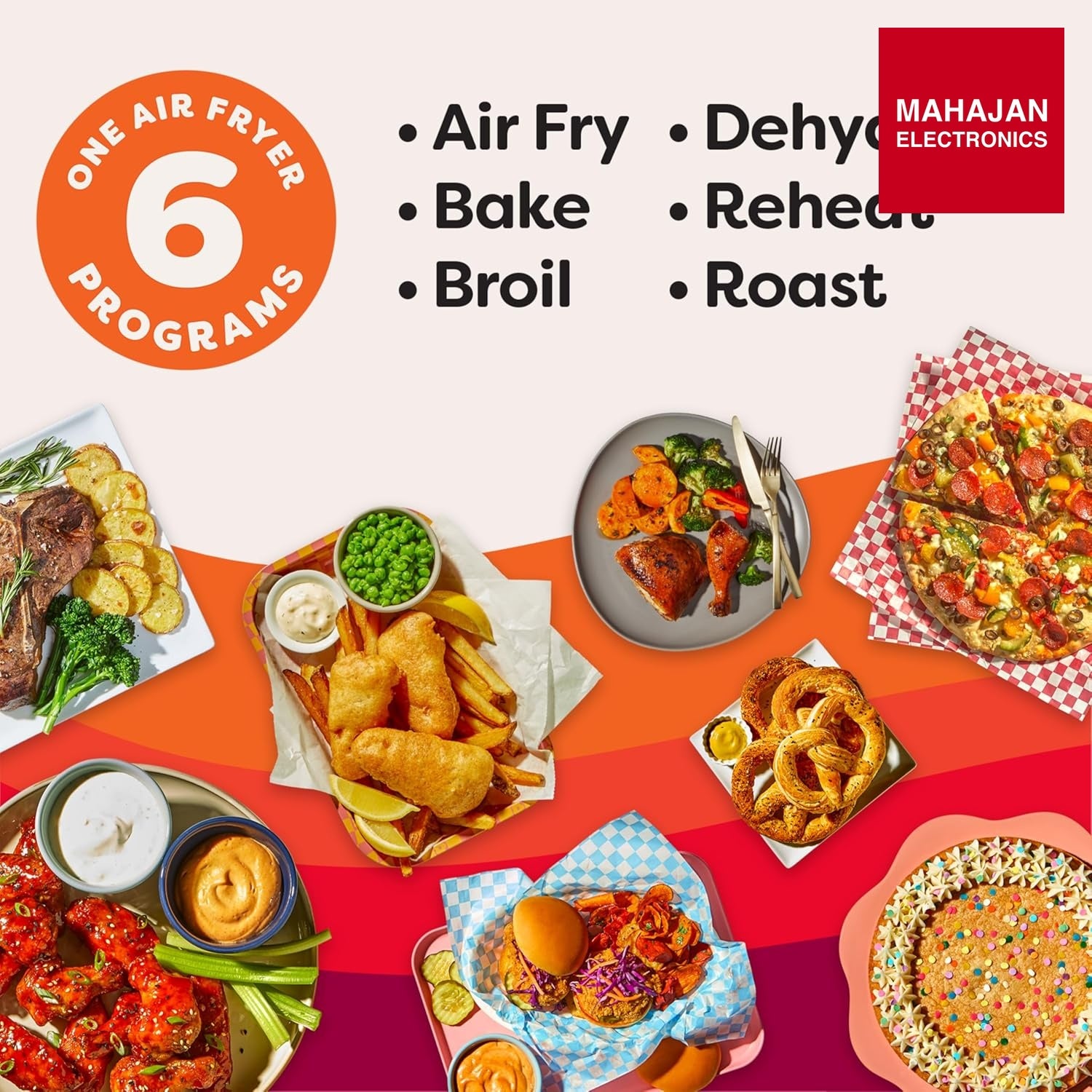 Instant Pot Air Fryer, Vortex 6 Litre, Touch Control Panel, 360° EvenCrisp Technology, Uses 95% less Oil – Mahajan Electronics Online.