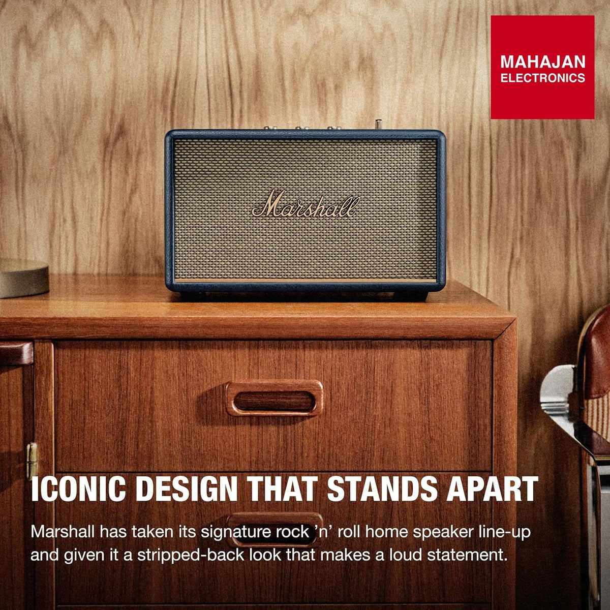 Marshall Acton III Wired Connectivity Stereo Home Speakers with Bluetooth 5.2 & RCA or 3.5mm Input – Midnight – Mahajan Electronics Online.