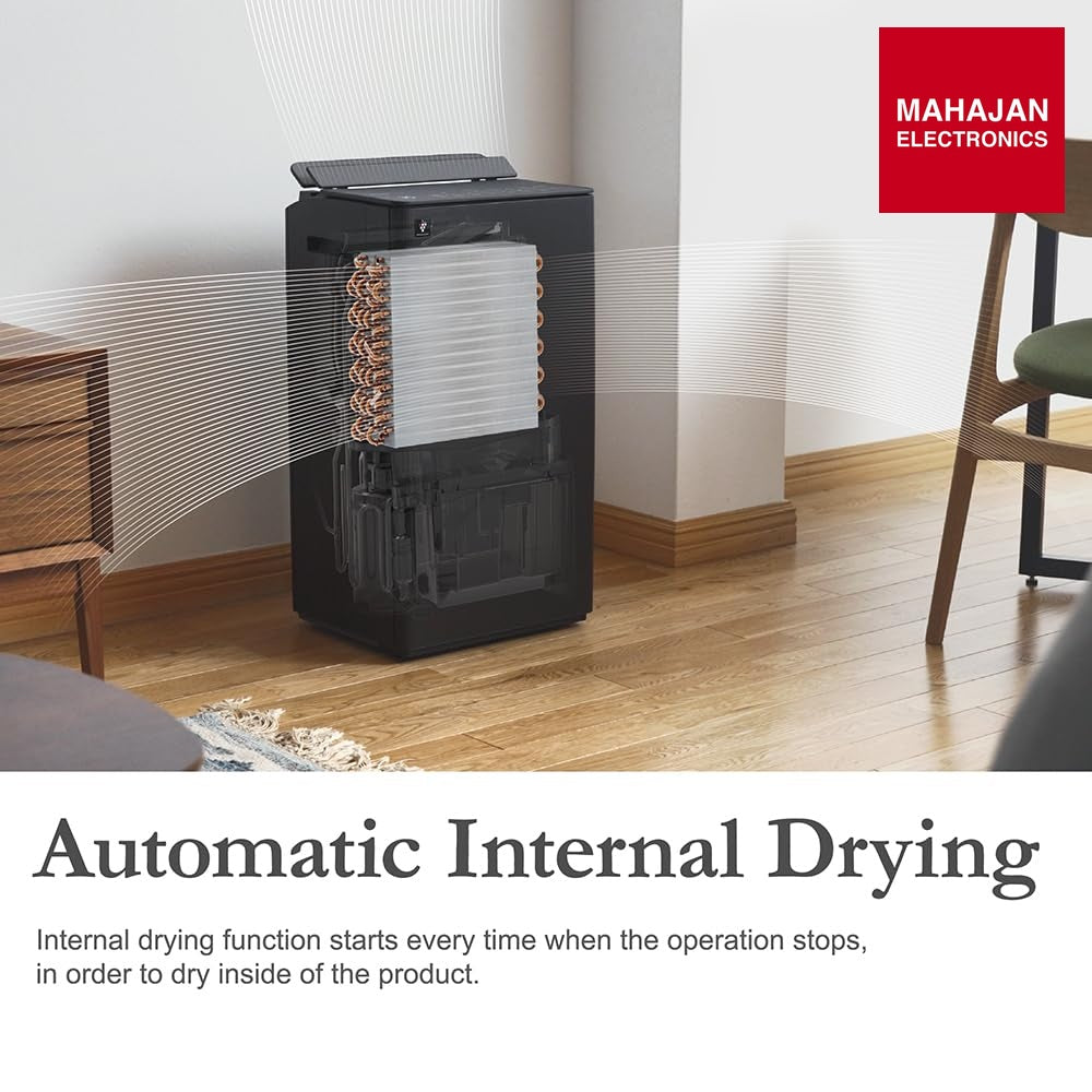 SHARP DW-T30FM-H Charcoal Gray Dehumidifier with Air Purifier I Dual louver, Plasmacluster Tech, VOCs I – Mahajan Electronics Online.