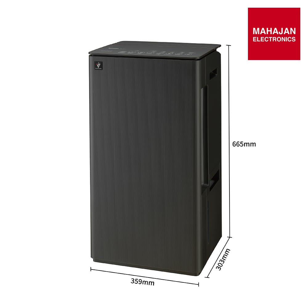 SHARP DW-T30FM-H Charcoal Gray Dehumidifier with Air Purifier I Dual louver, Plasmacluster Tech, VOCs I – Mahajan Electronics Online.