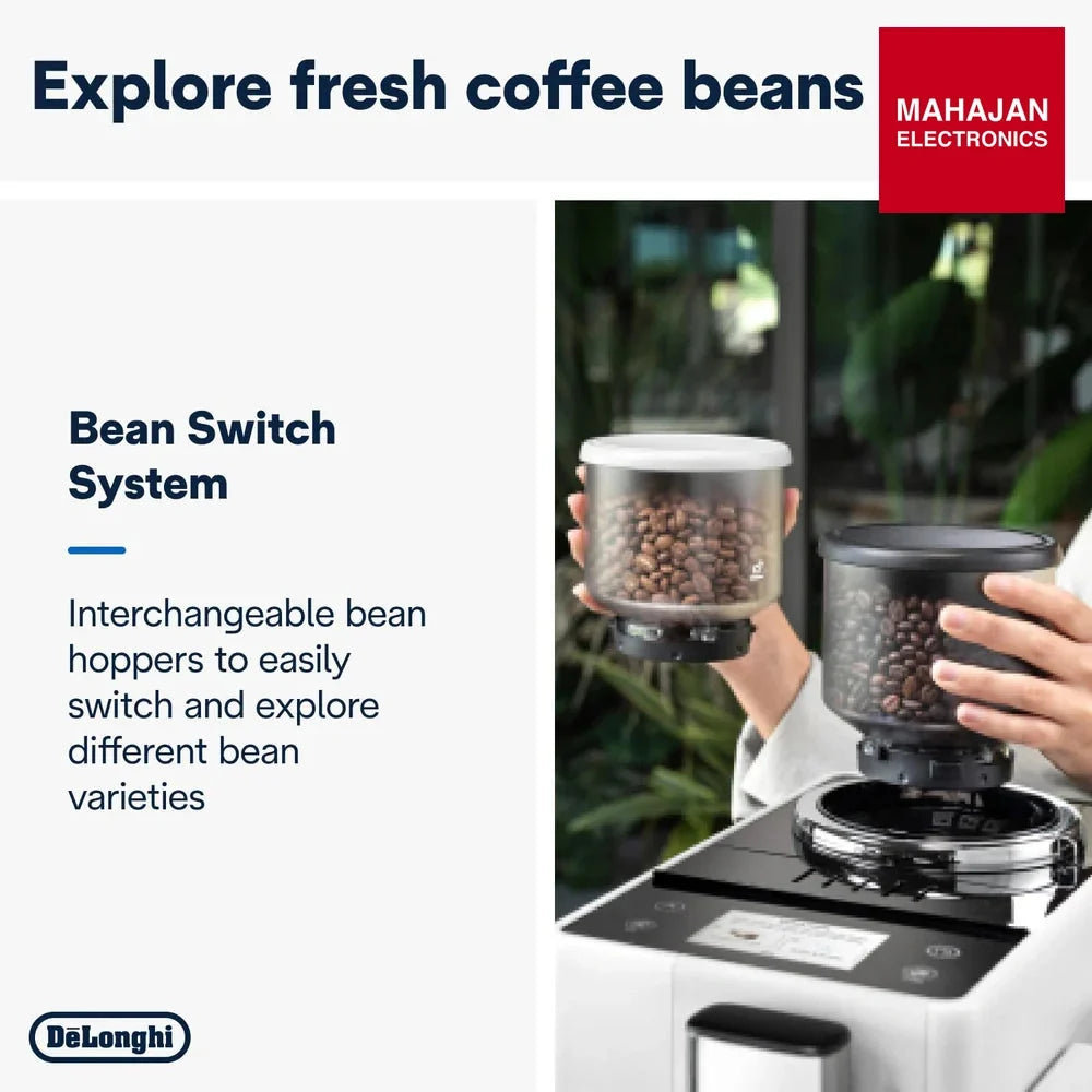 De’Longhi Rivelia EXAM440.55 | Fully Automatic Coffee Machine | Bean-to-Cup | LatteCrema Hot | 3.5” Touch – Mahajan Electronics Online.