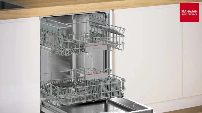 Bosch SMI4IKS00I Series 4 60 cm 14 Place Settings Semi-Integrated Dishwasher Stainless Steel, Home Connect, 6 – Mahajan Electronics Online.