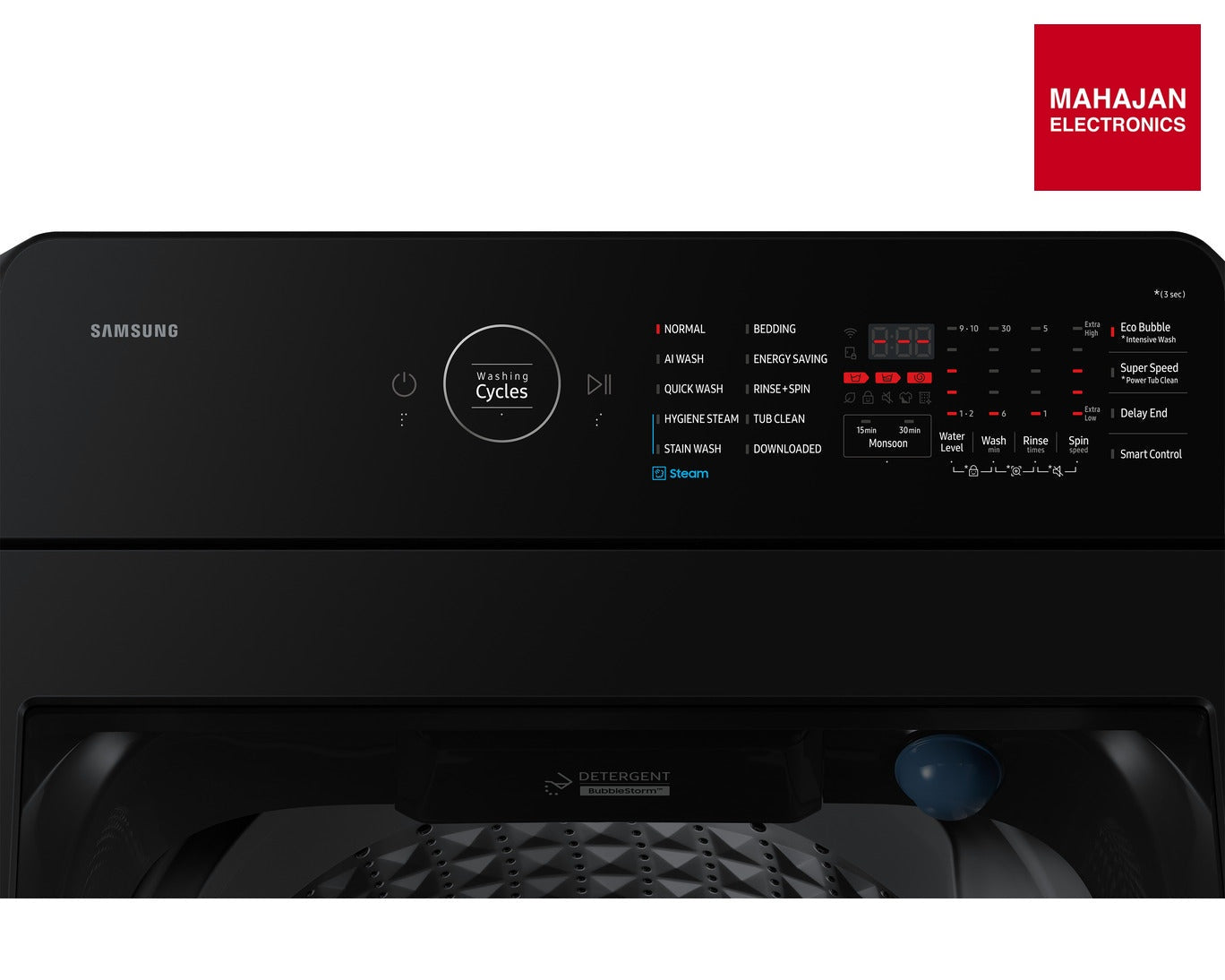 Samsung WA80F10B3B 10.0 kg Top Load Washing Machine with AI Wash and Heater – Mahajan Electronics Online.