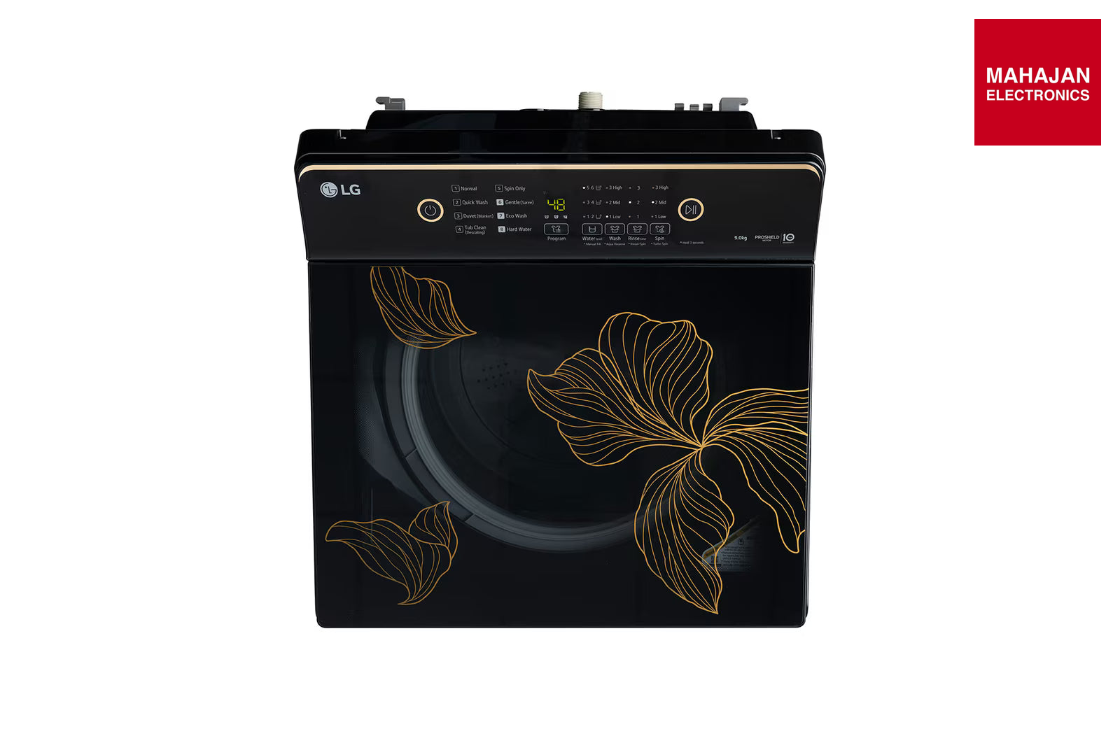 LG T90KMOB1Z 9Kg Top Load Washing Machine, Hard Water Wash, Onyx Black, 5 Star 2025 – Mahajan Electronics Online.
