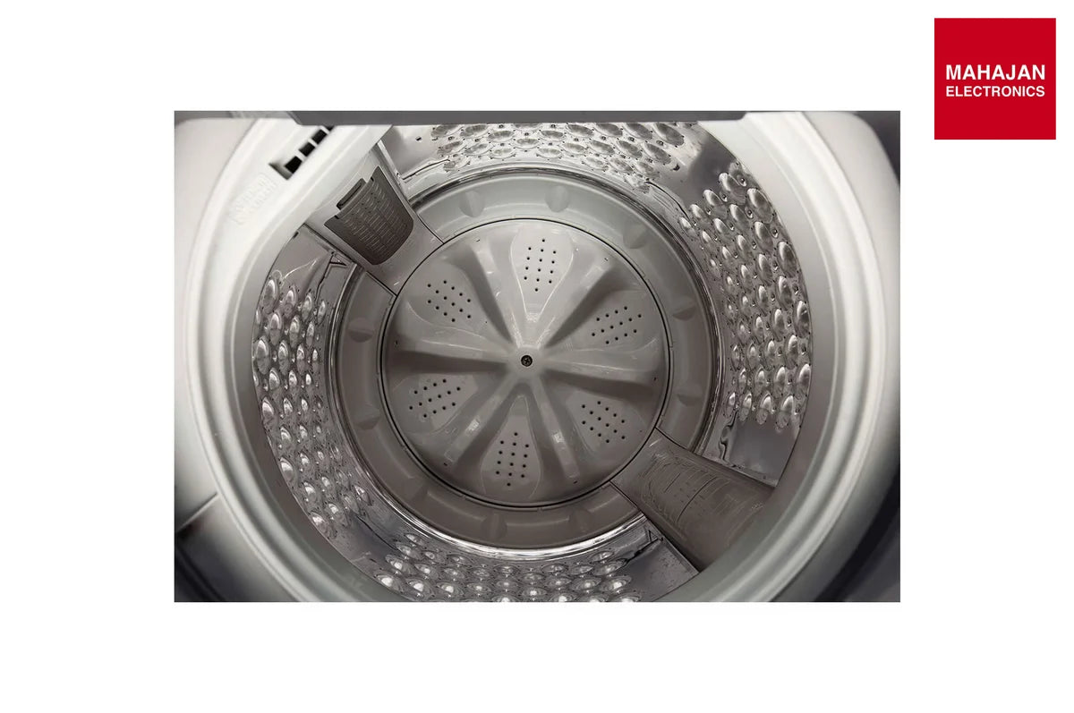 LG T90KMOB1S 9Kg Top Load Washing Machine, Hard Water Wash, Silver, 5 Star – Mahajan Electronics Online.