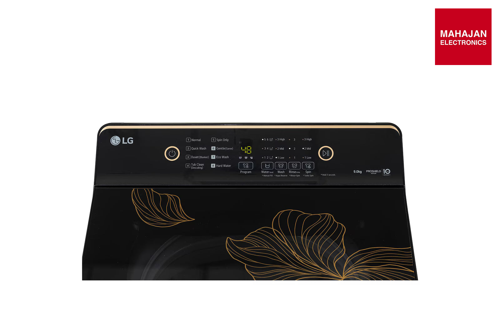 LG T90KMOB1Z 9Kg Top Load Washing Machine, Hard Water Wash, Onyx Black, 5 Star 2025 – Mahajan Electronics Online.